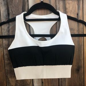 Racerback Color Block Sports Bra